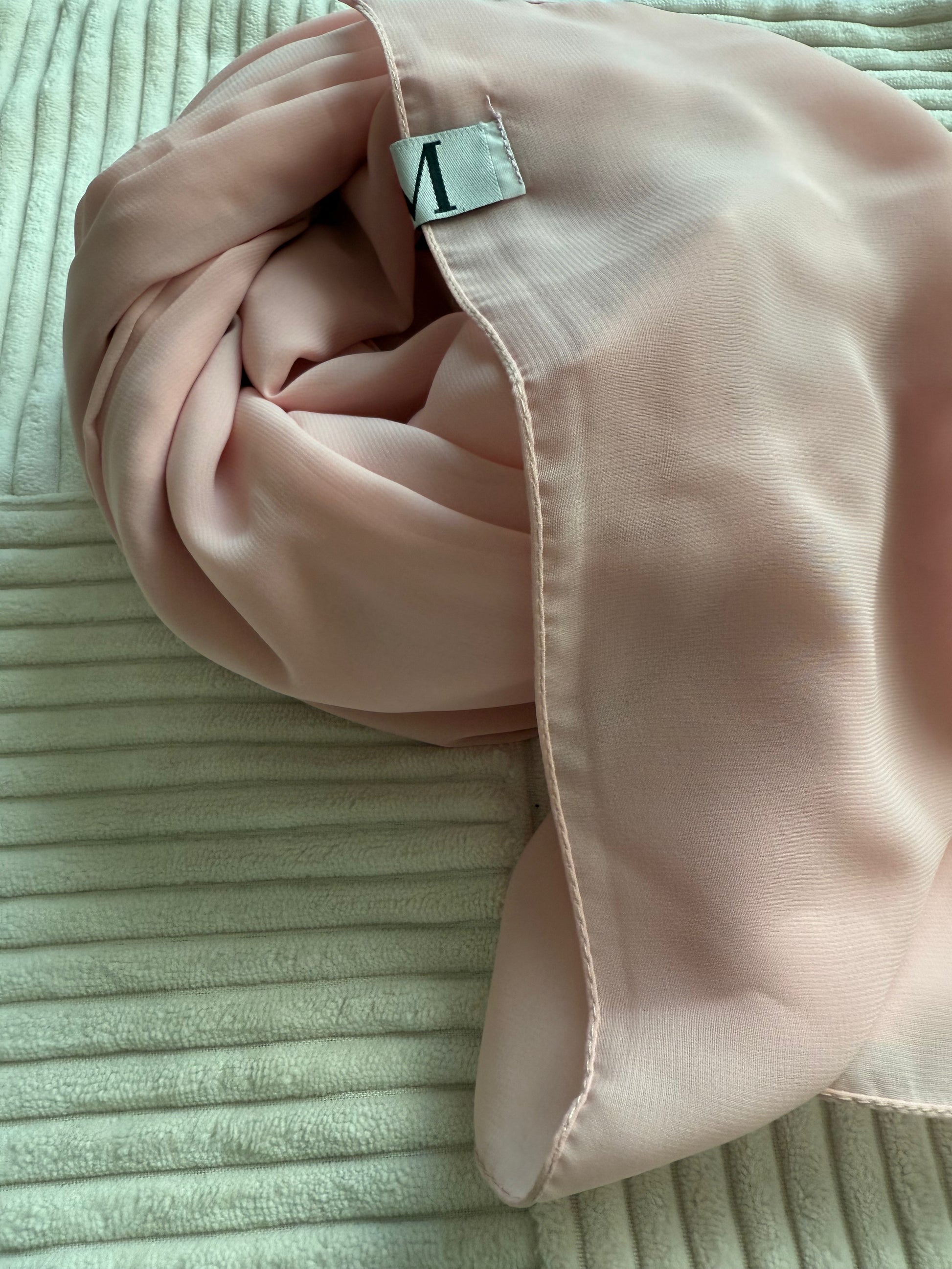 Light Pink Premium Powder Chiffon Hijab – Elegant & Airy | Made in Indonesia