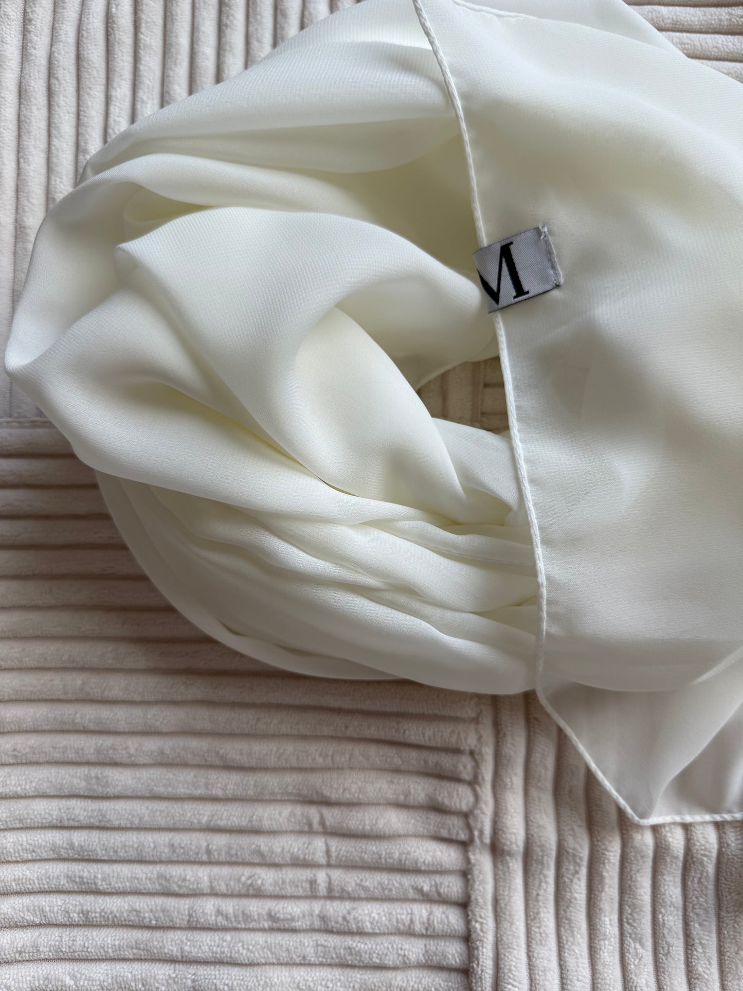 White Premium Powder Chiffon Hijab