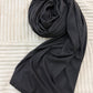 Black Ribbed Jersey Hijab by The M Essentials
