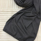 Black Ribbed Jersey Hijab by The M Essentials