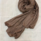Brown Ribbed Jersey Hijab by The M Essentials