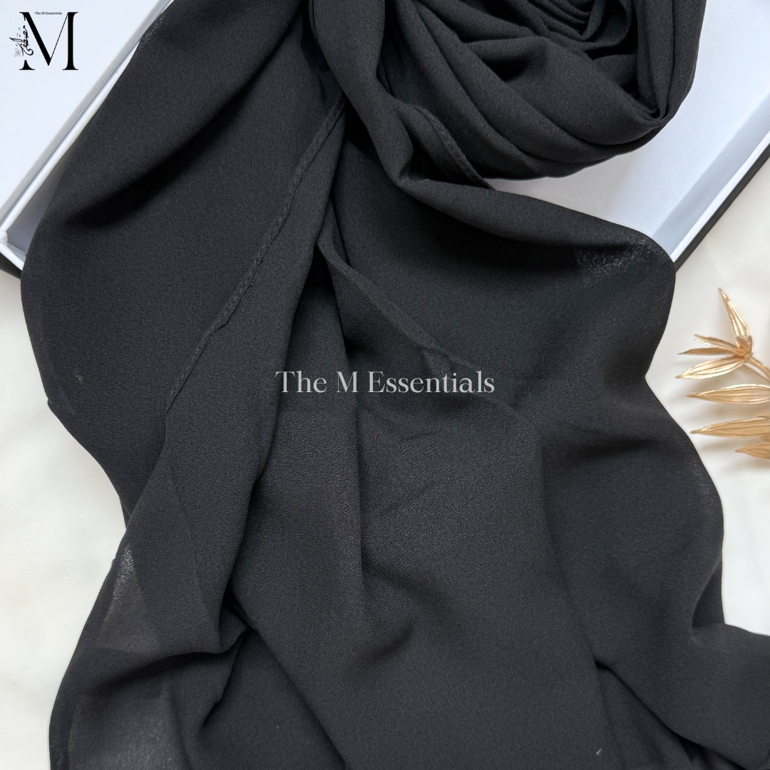 Soft chiffon hijab lightweight no iron scarf for women