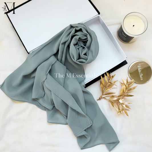 Soft chiffon hijab lightweight no iron scarf for women