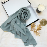 Soft chiffon hijab lightweight no iron scarf for women