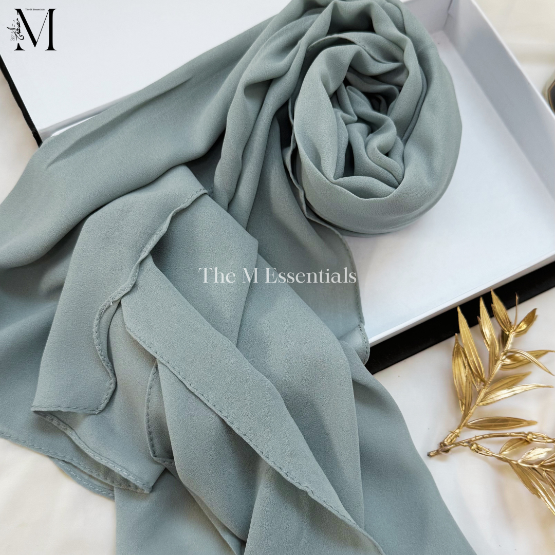 Soft chiffon hijab lightweight no iron scarf for women