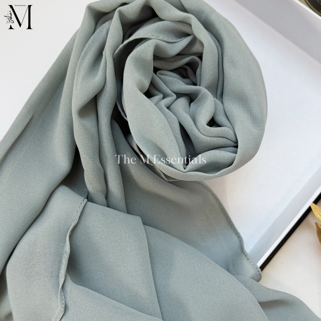Soft chiffon hijab lightweight no iron scarf for women