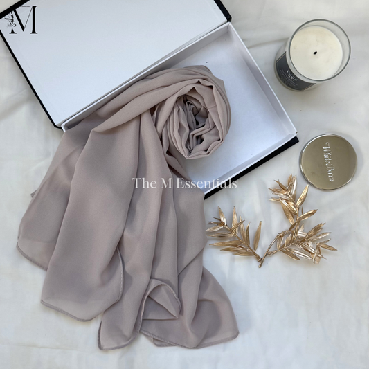 Soft chiffon hijab lightweight no iron scarf for women