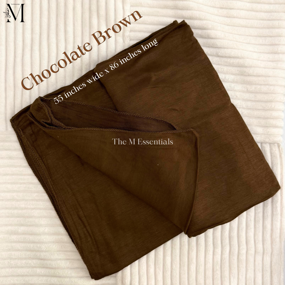 Brown Big Cotton Jersey Hijab