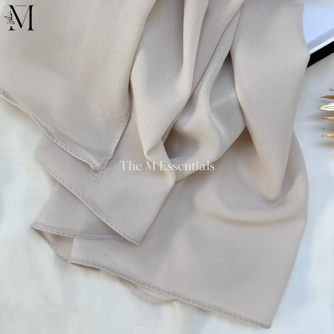 Soft chiffon hijab lightweight no iron scarf for women