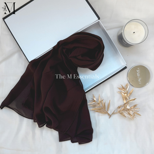 Soft chiffon hijab lightweight no iron scarf for women