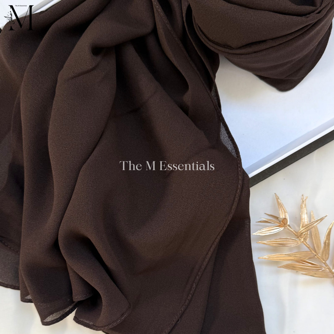 Soft chiffon hijab lightweight no iron scarf for women