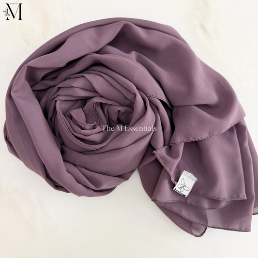 Dark Purple Chiffon Hijab