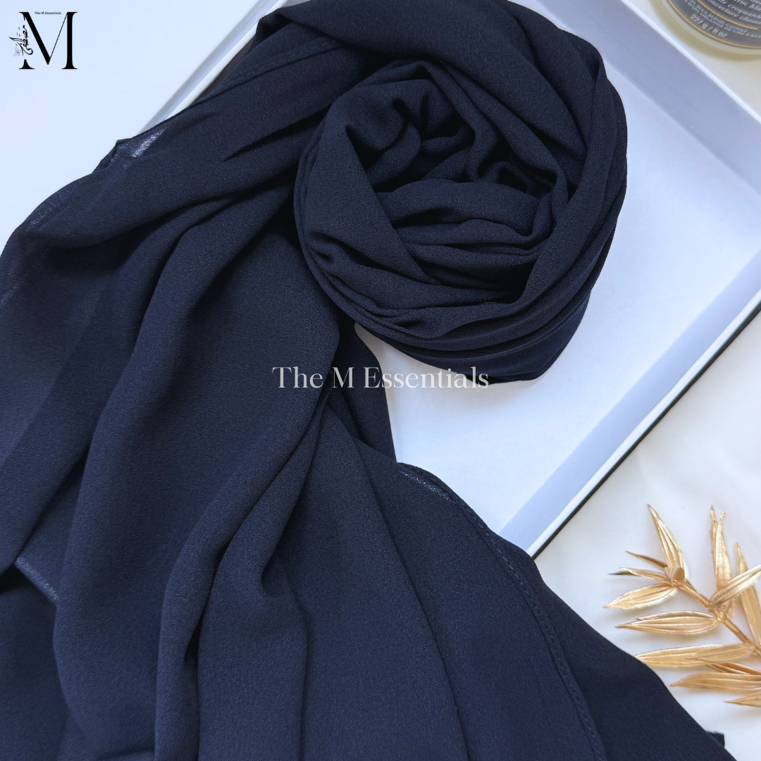 Soft chiffon hijab lightweight no iron scarf for women