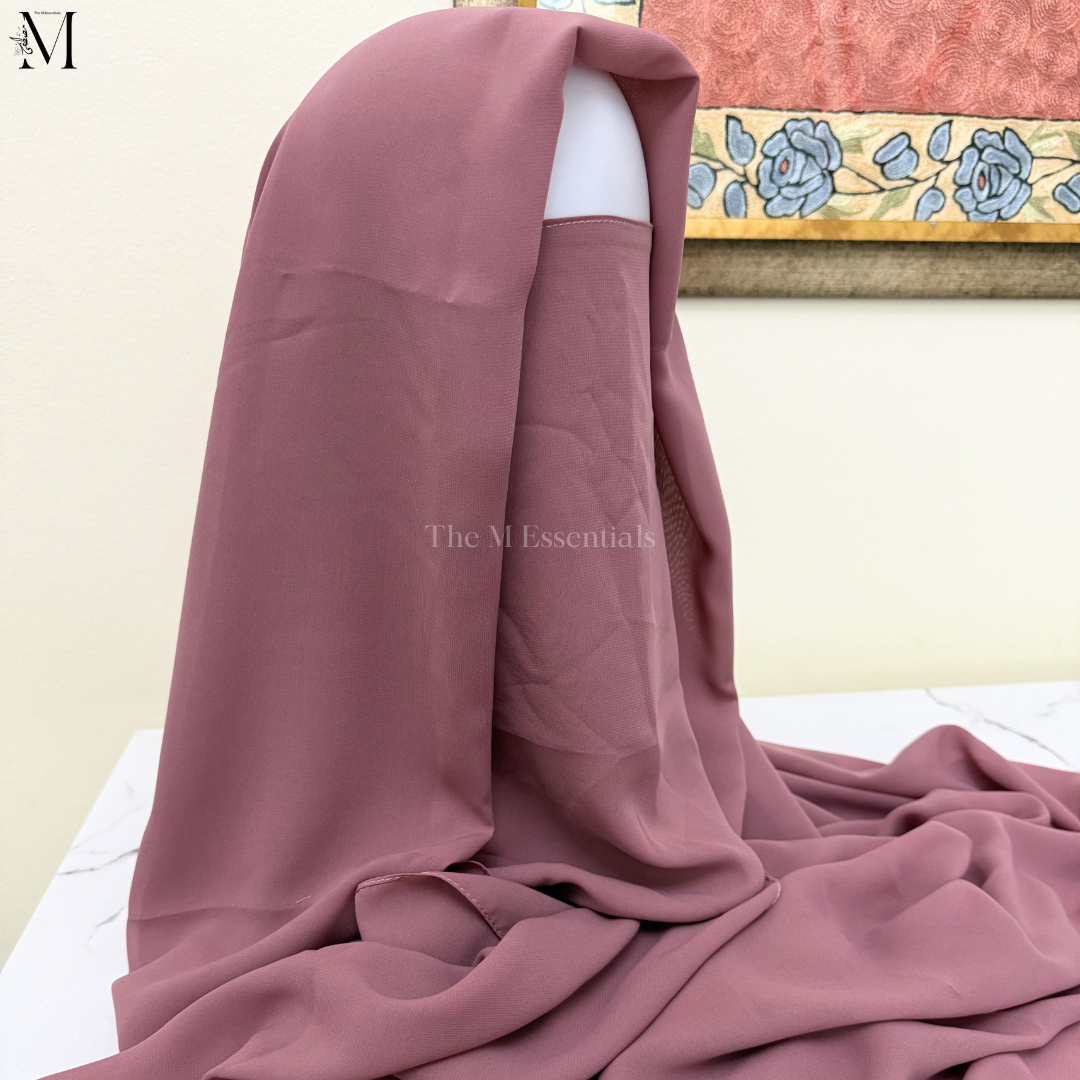Dusty Rose Pink Niqab Hijab Set