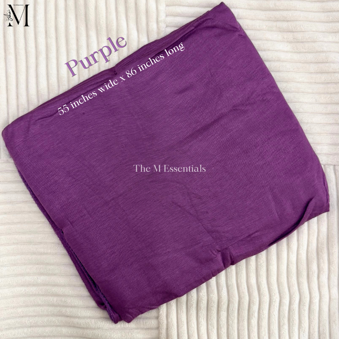 Purple Big Cotton Jersey Hijab