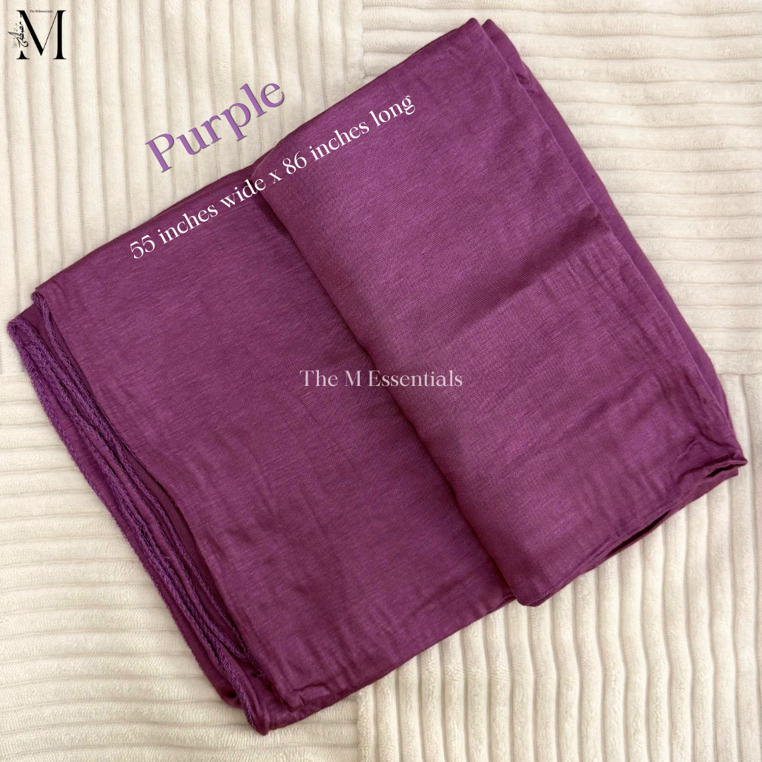 Purple Big Cotton Jersey Hijab