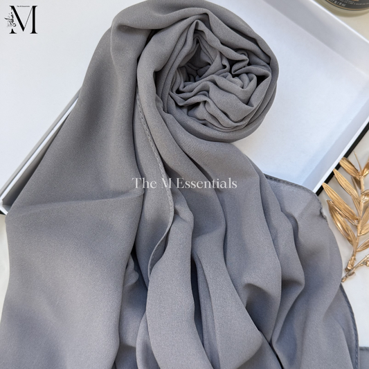 Soft chiffon hijab lightweight no iron scarf for women