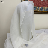 White Hijab and Niqab Set in Soft Chiffon Fabric