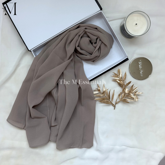 Soft chiffon hijab lightweight no iron scarf for women