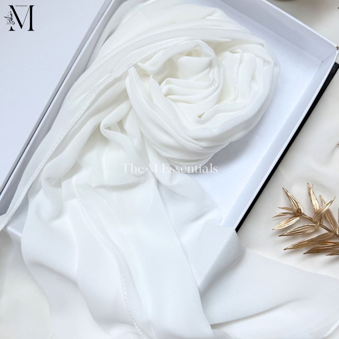 Soft chiffon hijab lightweight no iron scarf for women